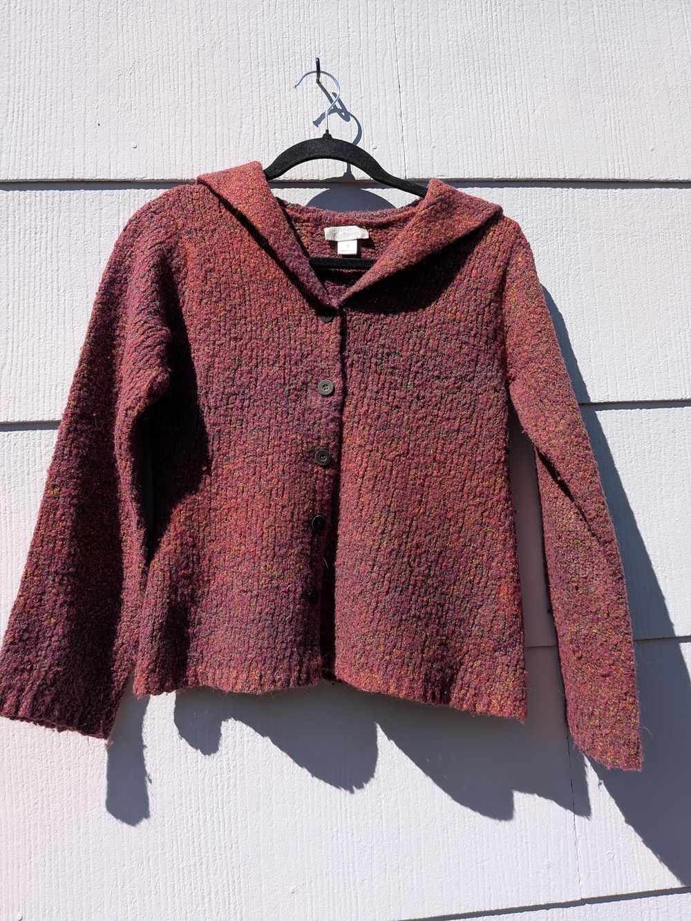 Women's Christopher & Banks Marled Plum Knit Cardigan